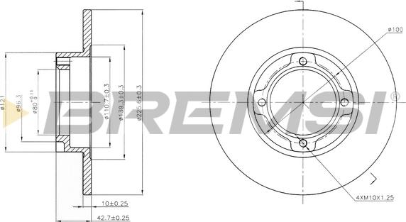 Bremsi CD6636S - Əyləc Diski furqanavto.az