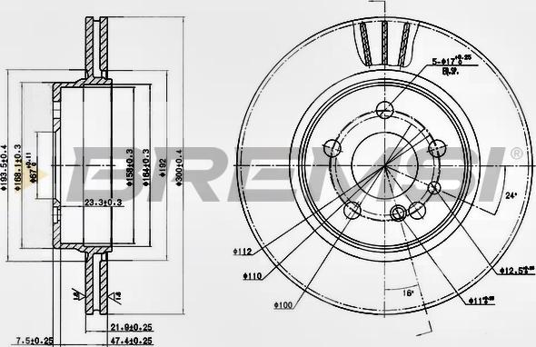 Bremsi CD6630V - Əyləc Diski furqanavto.az