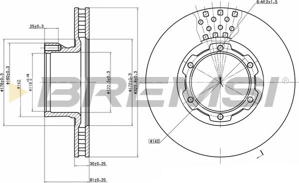 Bremsi CD6632V - Əyləc Diski furqanavto.az