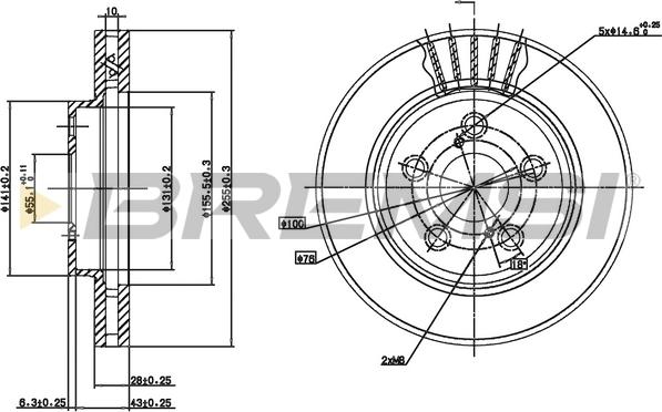 Bremsi CD6621V - Əyləc Diski furqanavto.az