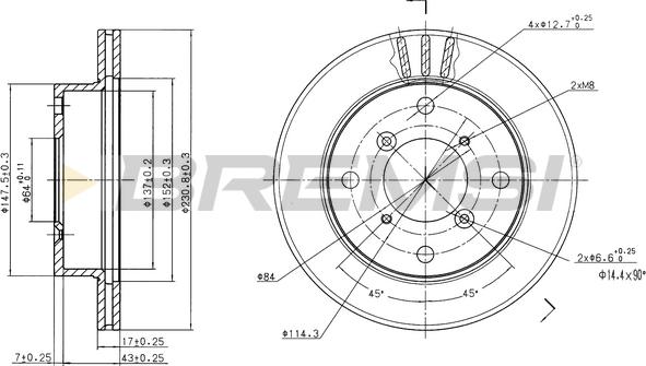 Bremsi CD6623V - Əyləc Diski furqanavto.az