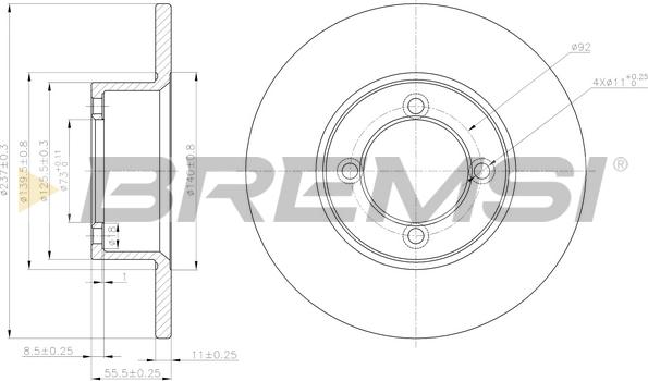 Bremsi CD6001S - Əyləc Diski furqanavto.az