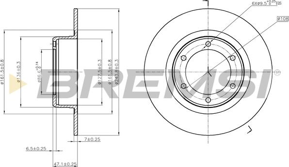 Bremsi CD6011S - Əyləc Diski furqanavto.az