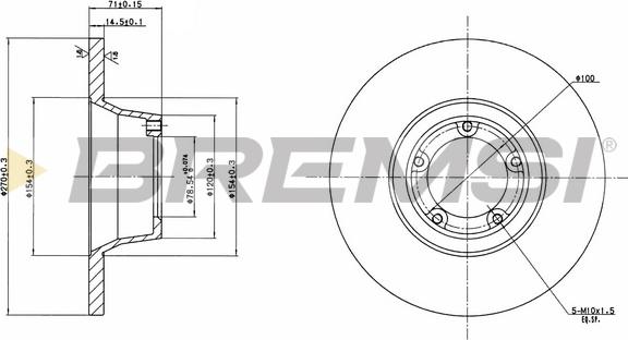 Bremsi CD6084S - Əyləc Diski furqanavto.az