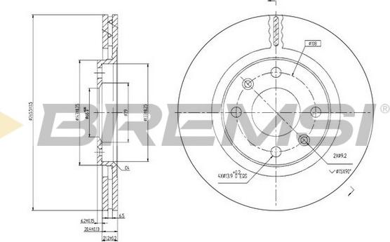 Bremsi CD6192V - Əyləc Diski furqanavto.az