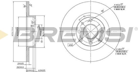 Bremsi CD6141S - Əyləc Diski furqanavto.az