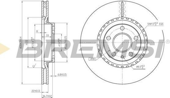 Bremsi CD6156V - Əyləc Diski furqanavto.az