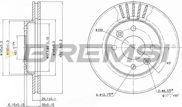 Bremsi CD6158V - Əyləc Diski furqanavto.az