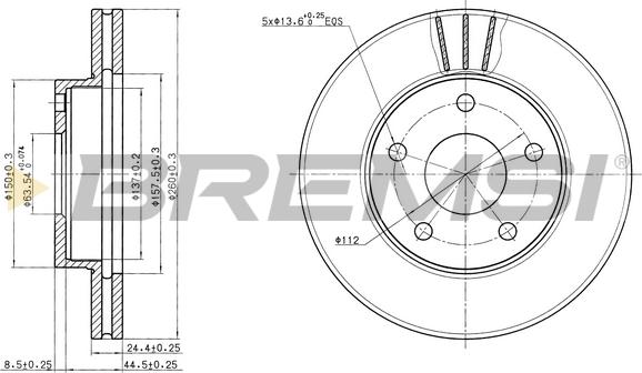 Bremsi CD6180V - Əyləc Diski furqanavto.az