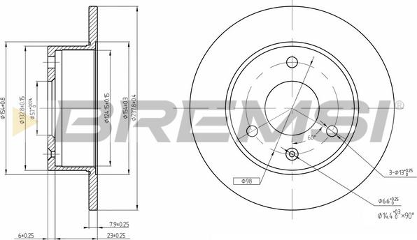 Bremsi CD6132S - Əyləc Diski furqanavto.az