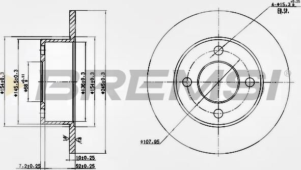 Bremsi CD6128S - Əyləc Diski furqanavto.az