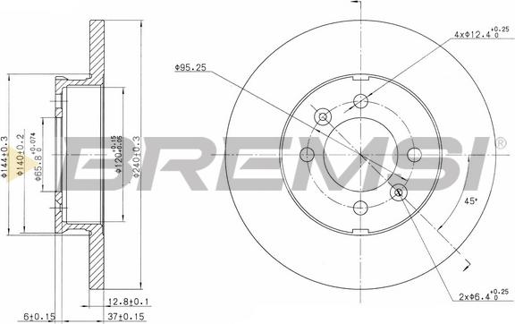 Bremsi CD6123S - Əyləc Diski furqanavto.az