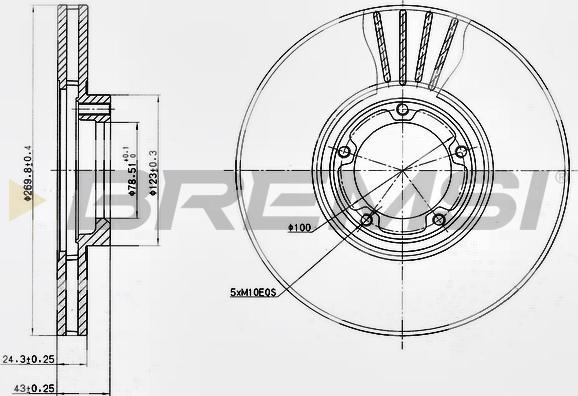 Bremsi CD6849V - Əyləc Diski furqanavto.az