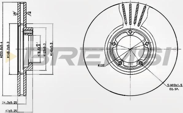 Bremsi CD6848V - Əyləc Diski furqanavto.az