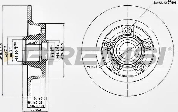 Bremsi CD6855S - Əyləc Diski furqanavto.az