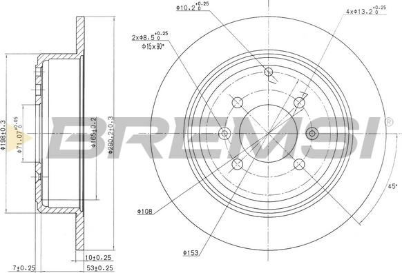 Bremsi CD6869S - Əyləc Diski furqanavto.az