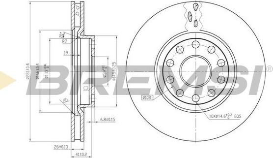 Bremsi CD6802V - Əyləc Diski furqanavto.az