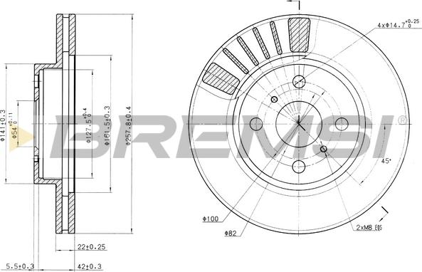 Bremsi CD6881V - Əyləc Diski furqanavto.az