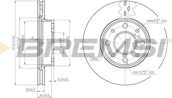 Bremsi CD6888V - Əyləc Diski furqanavto.az