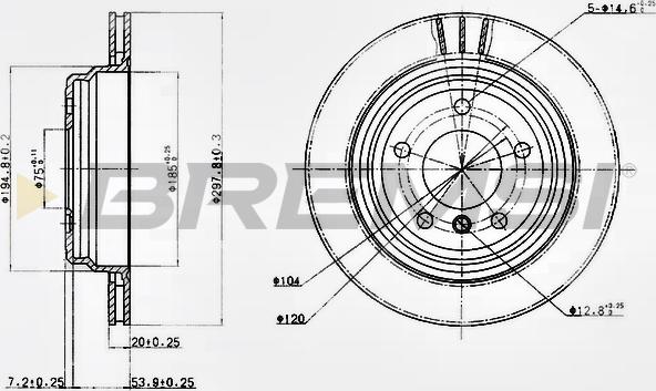 Bremsi CD6836V - Əyləc Diski furqanavto.az