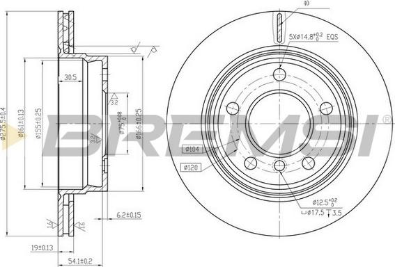 Bremsi CD6831V - Əyləc Diski furqanavto.az