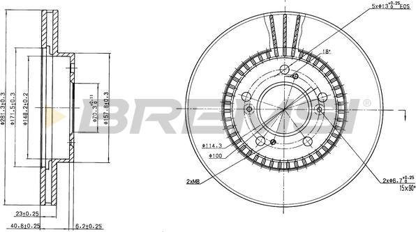 Bremsi CD6829V - Əyləc Diski furqanavto.az