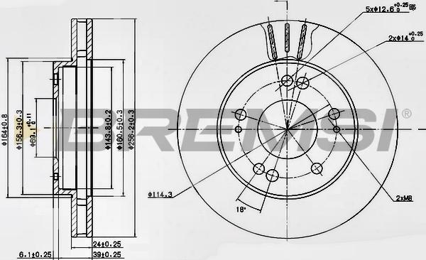 Bremsi CD6824V - Əyləc Diski furqanavto.az