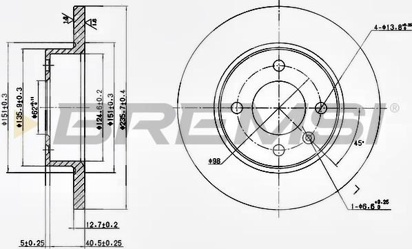 Bremsi CD6359S - Əyləc Diski furqanavto.az