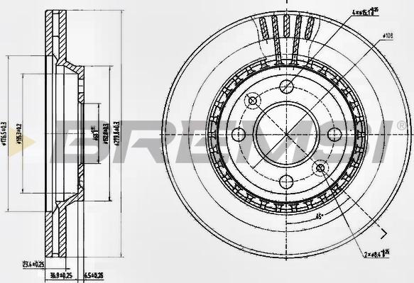 Bremsi CD6354V - Əyləc Diski furqanavto.az