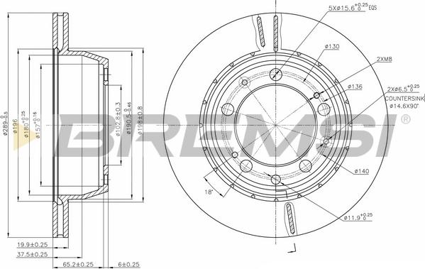 Bremsi CD6314V - Əyləc Diski furqanavto.az