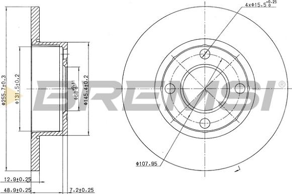 Bremsi CD6318S - Əyləc Diski furqanavto.az