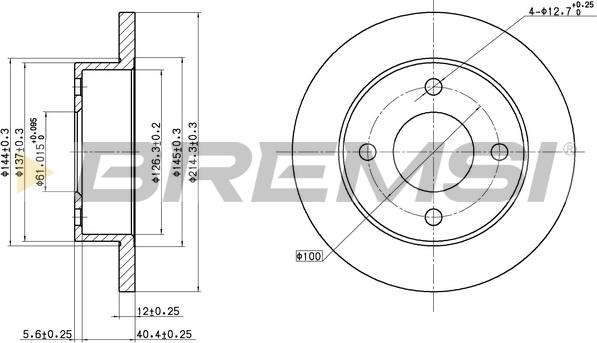 Bremsi CD6381S - Əyləc Diski furqanavto.az