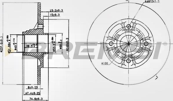 Bremsi CD6333S - Əyləc Diski furqanavto.az