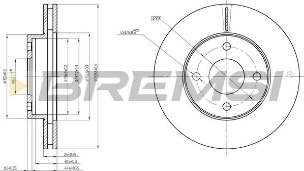 Bremsi CD6371V - Əyləc Diski furqanavto.az