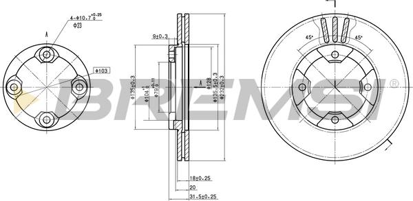 Bremsi CD6290V - Əyləc Diski furqanavto.az