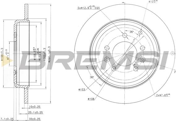 Bremsi CD6245S - Əyləc Diski furqanavto.az