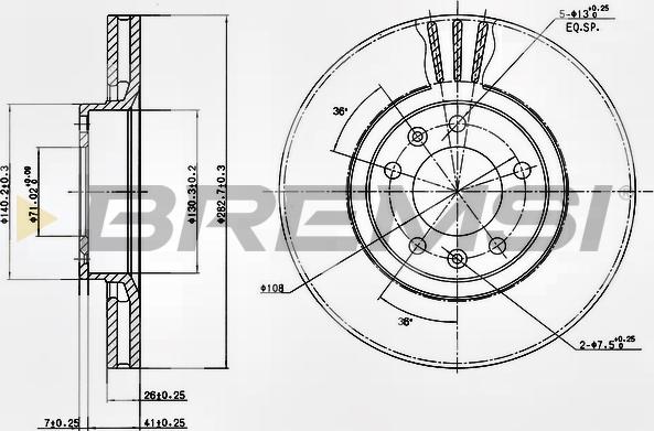 Bremsi CD6264V - Əyləc Diski furqanavto.az