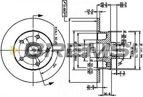 Bremsi CD6266S - Əyləc Diski furqanavto.az