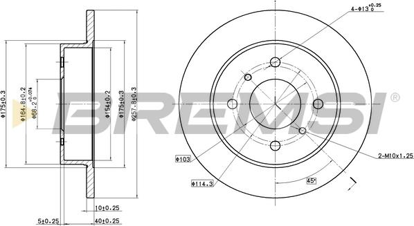 Bremsi CD6267S - Əyləc Diski furqanavto.az