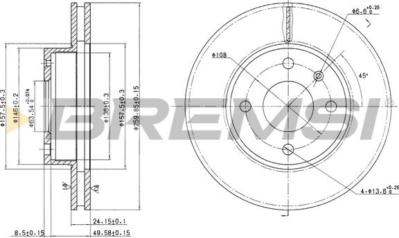 Bremsi CD6209V - Əyləc Diski furqanavto.az