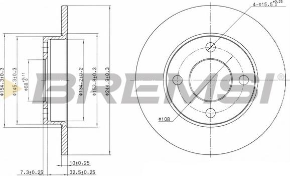 Bremsi CD6216S - Əyləc Diski furqanavto.az