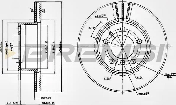 Bremsi CD6211V - Əyləc Diski furqanavto.az