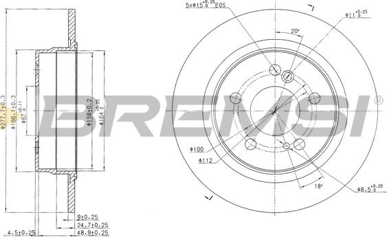 Bremsi CD6224S - Əyləc Diski furqanavto.az