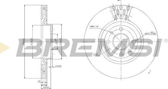 Bremsi CD6220V - Əyləc Diski furqanavto.az