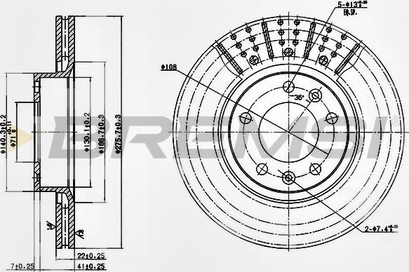 Bremsi CD6228V - Əyləc Diski furqanavto.az