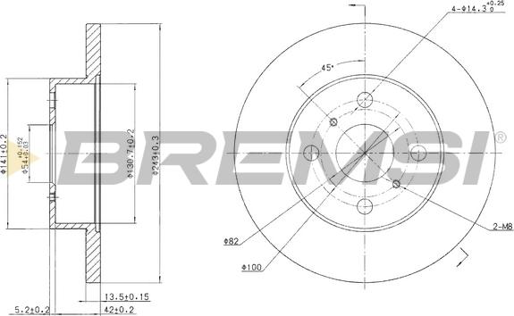 Bremsi CD6279S - Əyləc Diski furqanavto.az