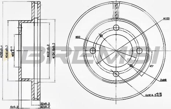 Bremsi CD6794V - Əyləc Diski furqanavto.az