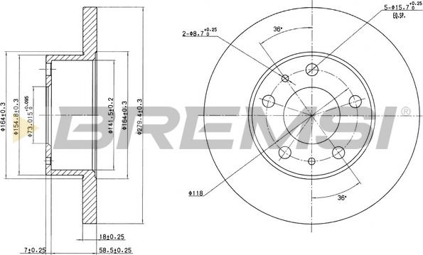 Bremsi CD6758S - Əyləc Diski furqanavto.az