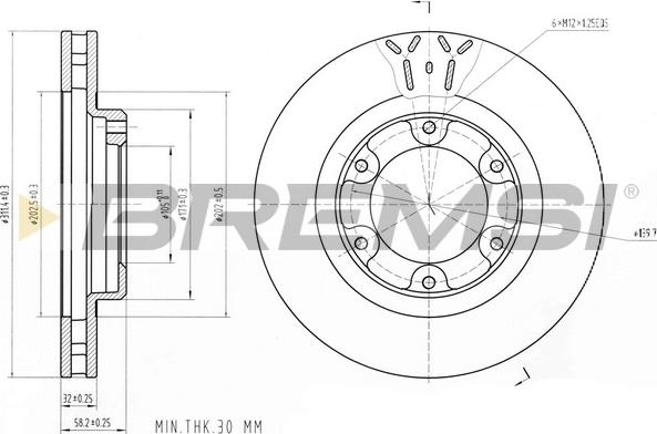 Bremsi CD6769V - Əyləc Diski furqanavto.az