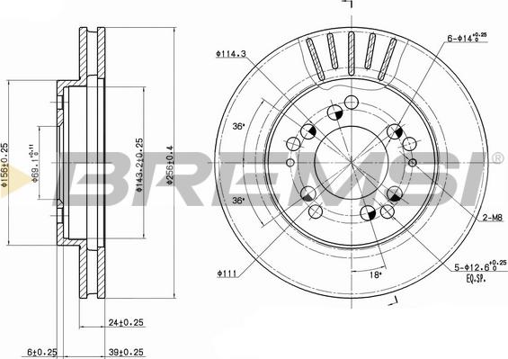 Bremsi CD6761V - Əyləc Diski furqanavto.az